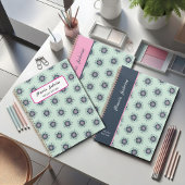 Doodles de Mandala turquoise moderne rose