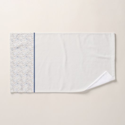 Doodles de Noël bleu hiver (Serviette à main)