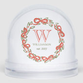 Doodles de Noël personnalisés Monogramme Wreath (Avant)
