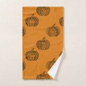 Doodles d'Halloween boho mandala citrouilles Autom (Serviette à main)