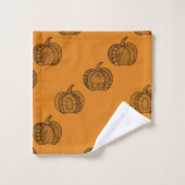 Doodles d'Halloween boho mandala citrouilles Autom (Gant de toilette)