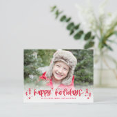 Doodles d'hiver Carte postale Carte photo de vacan (Debout devant)