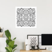 Doodles Fleurs Vous Colorez Poster (Bureau à domicile)