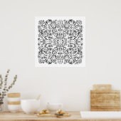 Doodles Fleurs Vous Colorez Poster (Cuisine)
