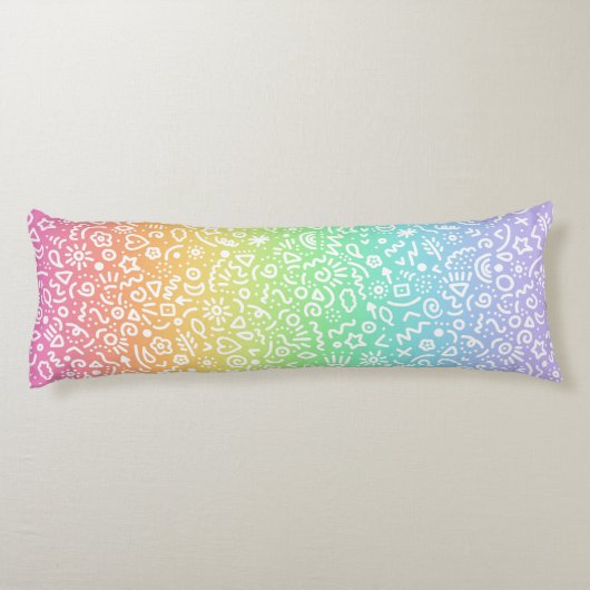 Doodles! Fun Rainbow Lichaamskussen (Achterkant)