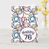 Doodles funky pour la carte d'anniversaire 76e (Fleur jaune)