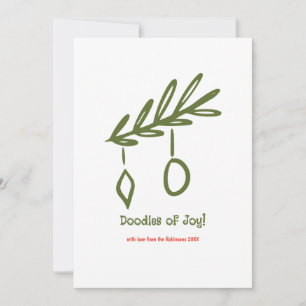 Doodles of Joy Minimalistische Kerst Fotocollage Feestdagenkaart