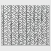 Doodles op zwart en wit cadeaupapier (Vlak)