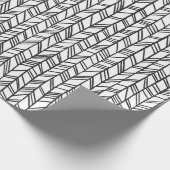 Doodles op zwart en wit cadeaupapier (Hoek)