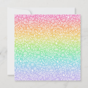 Doodles! Regenboogvlakke Kaart
