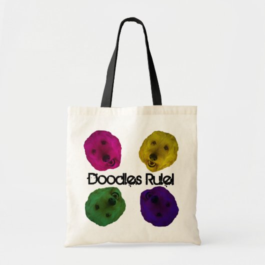 Doodles Rule Grocery Bag Tote Bag (Voorkant)