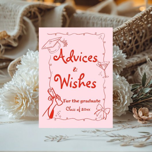 Doodles stijl Hand getrokken Afstuderen Adviezen & Reclamebord Met Voetstuk