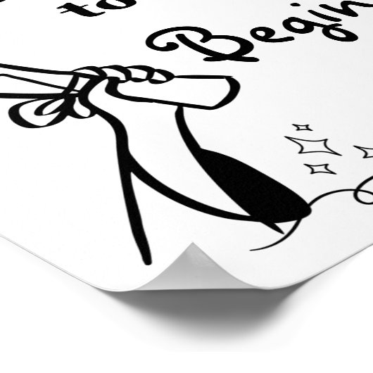 Doodles stijl Hand getrokken Afstuderen gunsten te Poster (Hoek)