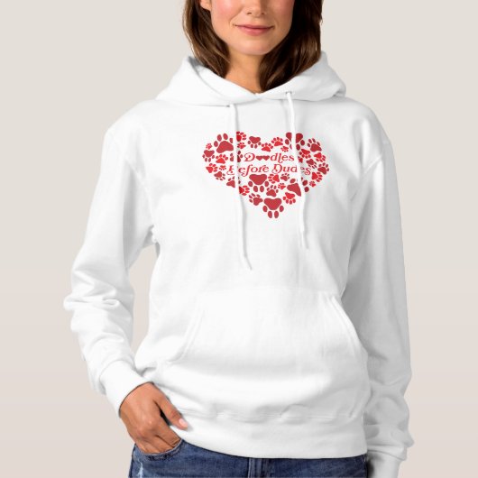 Doodles voor Dudes Heart Hoodie (Voorkant)