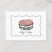 Doodles Whimsical Cake Baker Carte de visite (Devant)