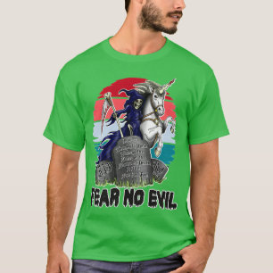 Doodringende Unicorn Angst Geen aamskelet T-shirt