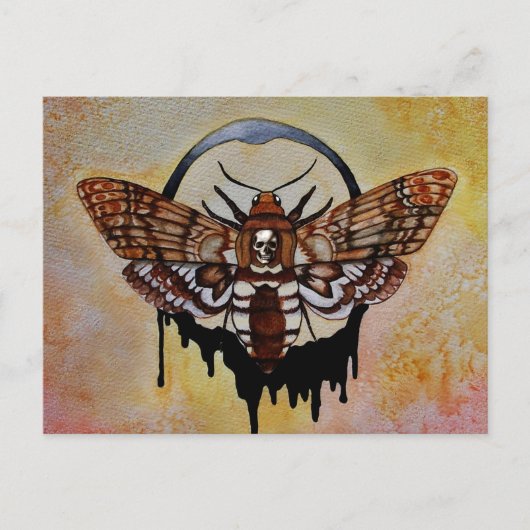 Doodse Hawk Moth Briefkaart (Voorkant)
