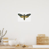 Doodse Hawk Moth, Large Moth, Moth Print (Keuken)