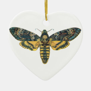 Doodse Hawk Moth, Large Moth, Moth Print Keramisch Ornament
