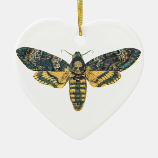 Doodse Hawk Moth, Large Moth, Moth Print Keramisch Ornament (Voorkant)