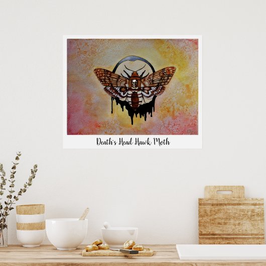 Doodse Hawk Moth Poster (Keuken)