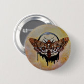 Doodse Hawk Moth Ronde Button 5,7 Cm (Voorkant /achterkant)