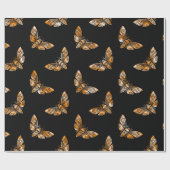 Doodse hoofdmottenpatroon cadeaupapier (Vlak)