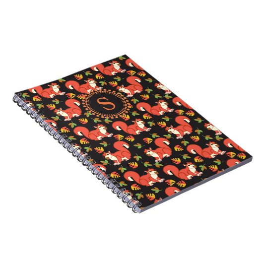 Doodshoofd- en herfstlantmonogram van het Leaf-pat Notitieboek (Rechterzijde)