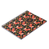 Doodshoofd- en herfstlantmonogram van het Leaf-pat Notitieboek (Linkerzijde)