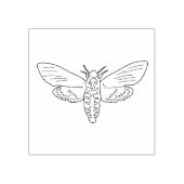 Doodshoofdmot Rubberstempel (Afrduk)