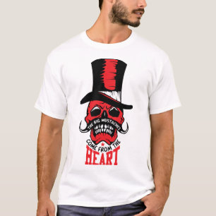 doodsoorzaak hipster citmustache heart moust t-shirt