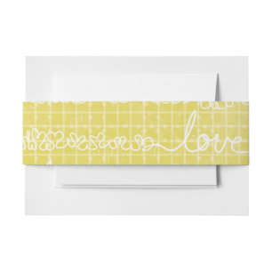 Doodsous Hearts Love XOXO Invitation Belly Band Uitnodigingen Wikkel