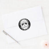 Doodstraf Ronde Sticker (Envelop)