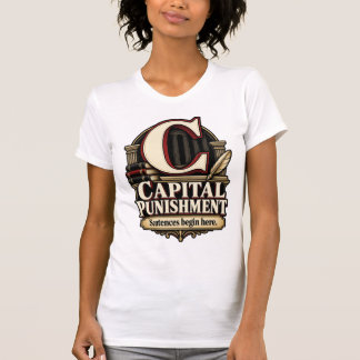 Doodstraf – Zinnen beginnen hier Grammatica T-shirt