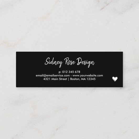 Doodszwart hart Hartelijk dank voor aankoop inzend Klantenkaartje (Achterkant)