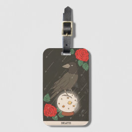 Doodtarotkaart moderne majoor Arcana ravenkraai Bagagelabel