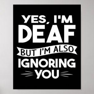 Doof bewustzijn gehoorverlies dove cultuur en teke poster