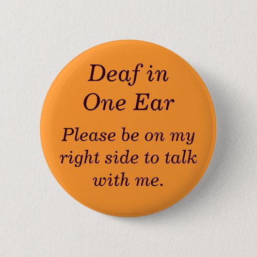 Doof in je linkeroor Button (Voorkant)