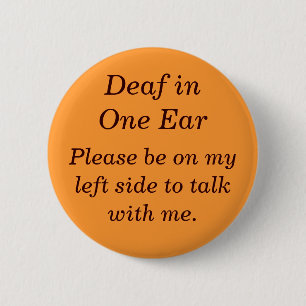 Doof in je rechteroor Button