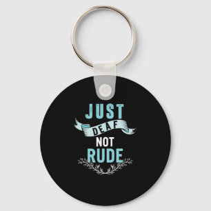 Doof Niet Rude Deaf Awareness Yellow Ribbon Asl La Sleutelhanger