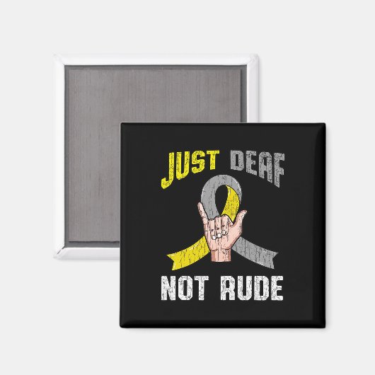 Doof Niet Rude Kleding Bewustzijn ASL Taal Fun G Magneet (Voorkant / Achterkant)