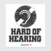 Doofheid en hardhorend symbool sticker (Vel)