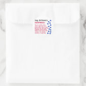 Doofheid - hond woordenboek ronde sticker (Tas)