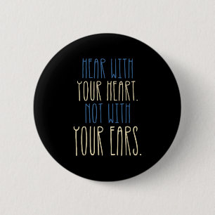 doofheid taaldoofheid handicap doof p ronde button 5,7 cm