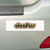 Doofus Bumpersticker (Op auto)