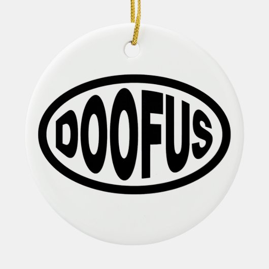 DOOFUS KERAMISCH ORNAMENT (Voorkant)