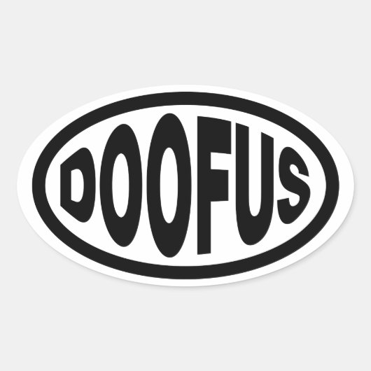 DOOFUS OVALE STICKER (Voorkant)