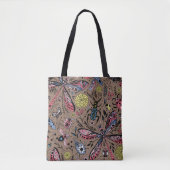 Doogavebeestjes op mochasbruin draagtas (Voorkant)