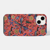 Doogaveinsecten op koraalrood iPhone hoesje (Achterkant horizontaal)