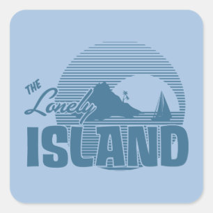 Dookie Island - Blue Vierkante Sticker